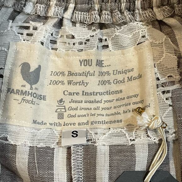 Farmhouse Frocks NWT Striped Willow Pants - size Small - Picture 7 of 8